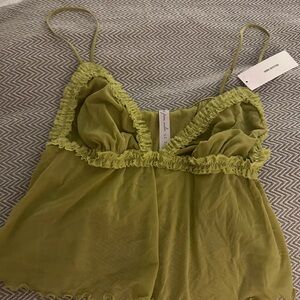 Green Sheer Camisole Top